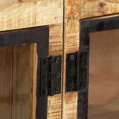 vidaXL kumode, 160x30x80 cm, mango masīvkoks, brūna ar melnu цена и информация | Шкафчики в гостиную | 220.lv