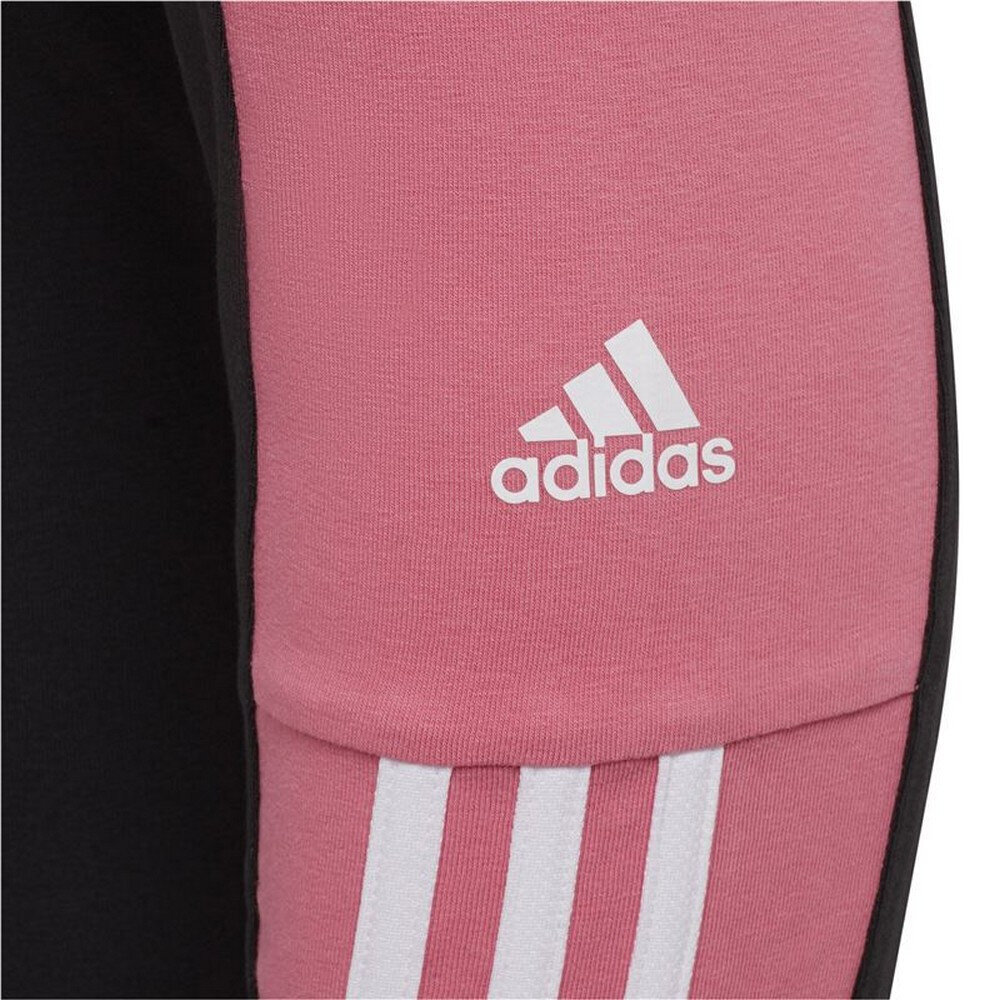 Sporta legingi Adidas Essentials Colorblock, melni/rozā цена и информация | Bikses meitenēm | 220.lv