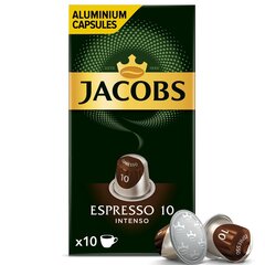 Kafijas kapsulas JACOBS Espresso 10 Intenso, 10 gab. cena un informācija | Kafija, kakao | 220.lv