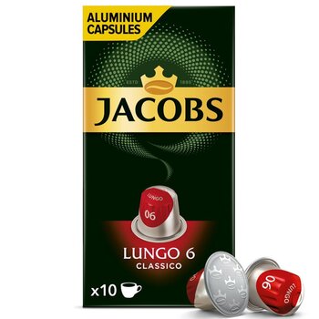 Kafijas kapsulas JACOBS Lungo 6 Classico, 10 gab. cena un informācija | Kafija, kakao | 220.lv