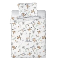 Bērnu gultas veļas komplekts Žirafes, 100x135 cm, 2 daļas cena un informācija | Bērnu gultas veļa | 220.lv