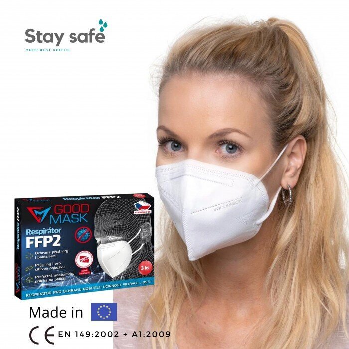 Respirators FFP2 GOOD MASK X 3 gab. cena un informācija | Pirmā palīdzība | 220.lv