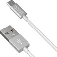 YENKEE, 2.0 USB A - micro USB (USB B), 480 Mbps, 2.1A, 2 m, alumīnija korpuss, balts/melns