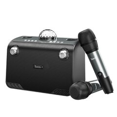 Bezvadu Bluetooth skaļrunis + 2 mikrofoni HOCO BS41 Warm Sound karaoke / karaoke |AUX, SD-card, Bluetooth, USB| Melnais cena un informācija | Mikrofoni | 220.lv