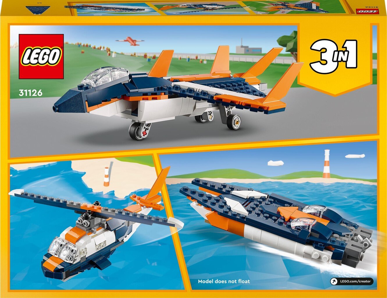 31126 LEGO® Creator Virsskaņas lidmašīna цена и информация | Konstruktori | 220.lv