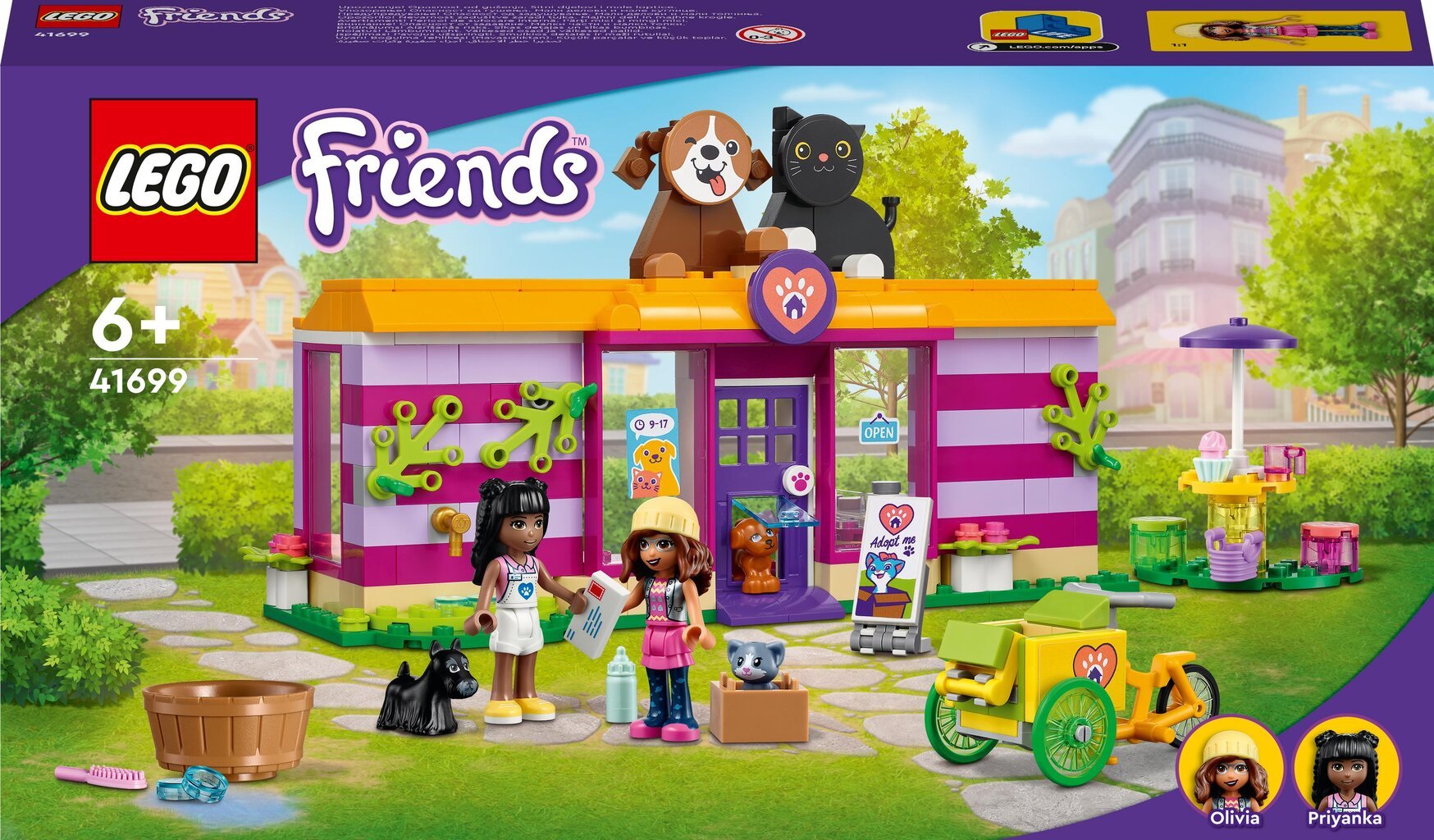 Кафе-приют для животных 41699 LEGO® Friends цена | 220.lv