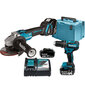 Combokit DLX2334J bezvadu trieciena draiveris Makita DHP485Z un leņķa slīpmašīna DGA504Z, 18 V, 3 x 3 Ah, lādētājs + somiņa cena un informācija | Skrūvgrieži, urbjmašīnas | 220.lv