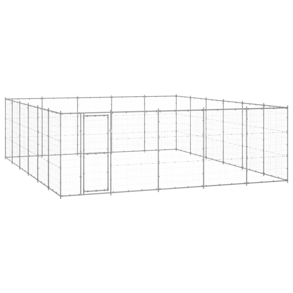 vidaXL suņu voljērs, 36,3 m² cena un informācija | Suņu gultas, spilveni, būdas | 220.lv