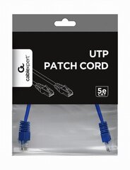 Gembird PP12-0.25M/B Blue patch cord cat. 5E molded strain cena un informācija | Kabeļi un vadi | 220.lv