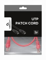 Gembird PP12-0.5M/RO Pink patch cord cat. 5E molded strain cena un informācija | Kabeļi un vadi | 220.lv