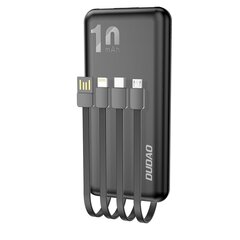 Dudao K6Pro Universal 10000mAh Power Bank with USB Cable, USB Type C, Lightning Black (K6Pro-black) цена и информация | Зарядные устройства Power bank | 220.lv