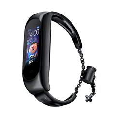 Fusion Metal Bracelet ремешок для часов Xiaomi Mi Band 3 / 4 / 5 / 6 черный цена и информация | Аксессуары для смарт-часов и браслетов | 220.lv