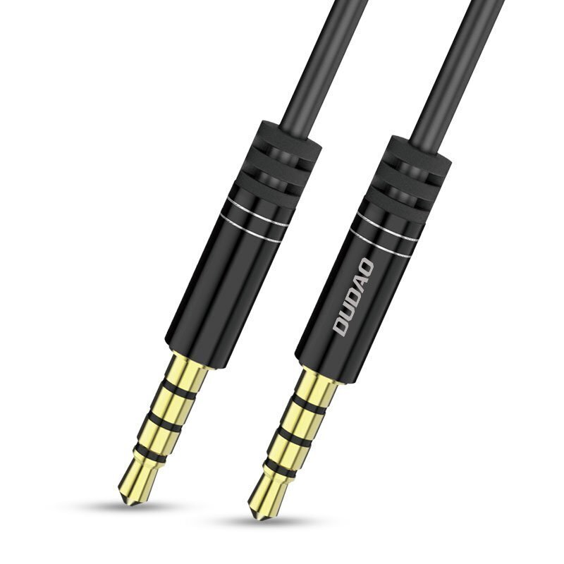 Dudao long extensible AUX mini jack 3.5mm cable spring ~ 170cm black (L12 black) cena un informācija | Savienotājkabeļi | 220.lv