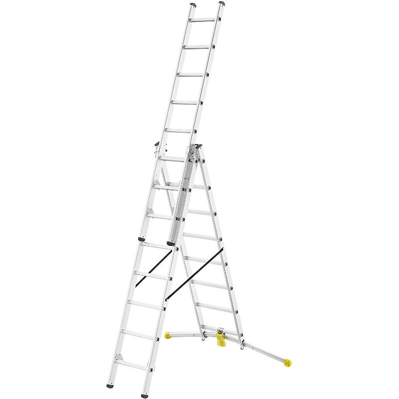 Kāpnes kombinējamās HobbyLOT / alumīnija / 2x8+1x9 pakāpieni цена и информация | Saliekamās kāpnes, celtniecības sastatnes | 220.lv