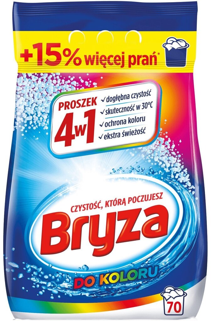 Bryza pulveris krāsainām drēbēm, 4.55 kg cena un informācija | Veļas mazgāšanas līdzekļi | 220.lv