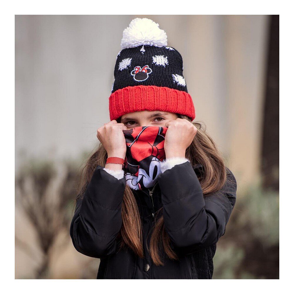Bērnu cepure Minnie Mouse Melns cena un informācija | Cepures, cimdi, šalles meitenēm | 220.lv