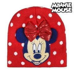 Cepure Minnie Mouse 74350 Sarkans (Viens izmērs) cena un informācija | Cepures, cimdi, šalles meitenēm | 220.lv