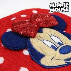 Cepure Minnie Mouse 74350 Sarkans (Viens izmērs) цена и информация | Шапки, перчатки, шарфы для девочек | 220.lv