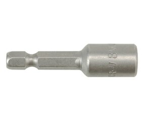 Magnētiska skrūvgrieža galviņa blister 8 mm 1/4" CR-V YT-1513 cena un informācija | Rokas instrumenti | 220.lv