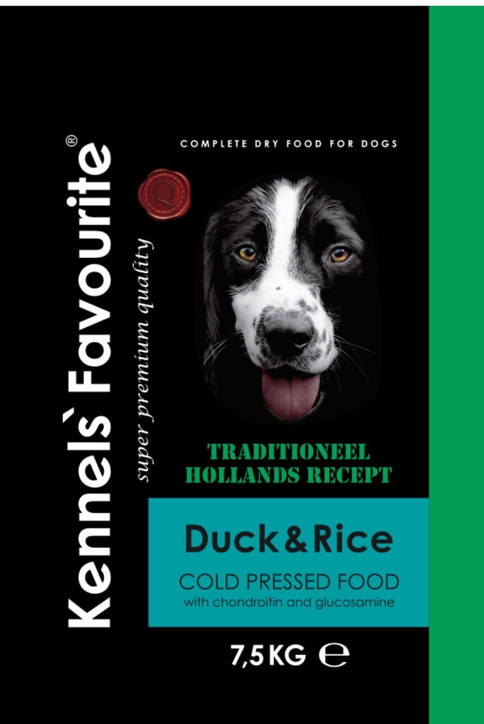 Duck Rice 7,5kg-Kennels Favourite - (auksti spiests). Superpremium kvalitātes auksti presēta pilnvērtīga barība visu šķirņu pieaugušiem suņiem cena un informācija | Sausā barība suņiem | 220.lv