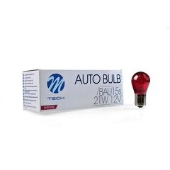 Автомобильная лампа M-Tech Z59 BAU15S Красный 12 V 10 uds цена и информация | Автомобильные лампочки | 220.lv