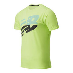 Vīriešu T-krekls ar īsām piedurknēm New Balance Trainning, laima zaļš S6432457 cena un informācija | Sporta apģērbs vīriešiem | 220.lv