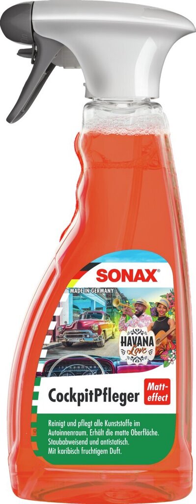 SONAX Matēts instrumentu paneļa tīrītājs “Havana Love”, 500ml цена и информация | Auto ķīmija | 220.lv