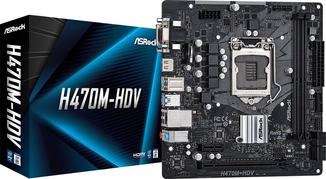 ASRock H470M-HDV cena un informācija | Mātesplates | 220.lv