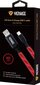 Izgaismots (LED) kabelis YENKEE, 2.0 USB A - USB-C, 480 Mbps, 5V/3A, 15W, 1 m, sarkans цена и информация | Savienotājkabeļi | 220.lv
