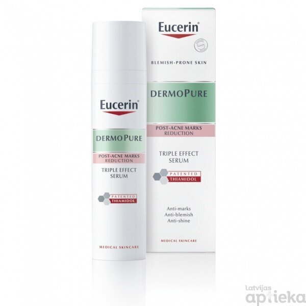 EUCERIN DermoPure Triple Effect serums ādas toņa izmaiņu samazin. pēc aknes 40ml цена и информация | Serumi sejai, eļļas | 220.lv