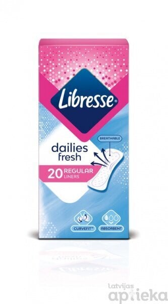 LIBRESSE Pantyliner normal 20gab. (siev.hig.pak.) cena un informācija | Tamponi, higiēniskās paketes, ieliktnīši | 220.lv