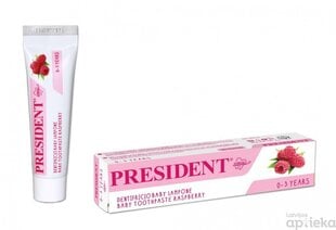 PresiDENT Baby 0-3 zobu pasta ar aveņu garšu 30ml cena un informācija | Zobu pastas, birstes | 220.lv