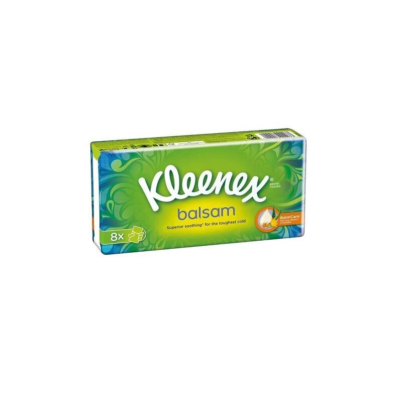 KLEENEX Balsam kabatlakatiņi ar kliņģerīti 8pac. (x9) cena un informācija | Mitrās salvetes, vienreizlietojamie paladziņi | 220.lv