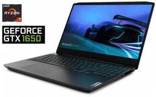 Портативный компьютер 15.6&#34; Lenovo IdeaPad Gaming 3 Ryzen 7 4800H 8GB 512GB SSD GTX 1650 Windows 10 Professional цена и информация | Ноутбуки | 220.lv