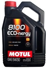 Масло синтетическое Motul 104257, 8100 Eco-energy 5W30, 4 л цена и информация | Моторное масло | 220.lv