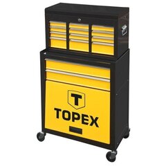 Instrumentu ratiņi Topex, 2 atvilktnes + pagarinājums cena un informācija | Instrumentu kastes | 220.lv