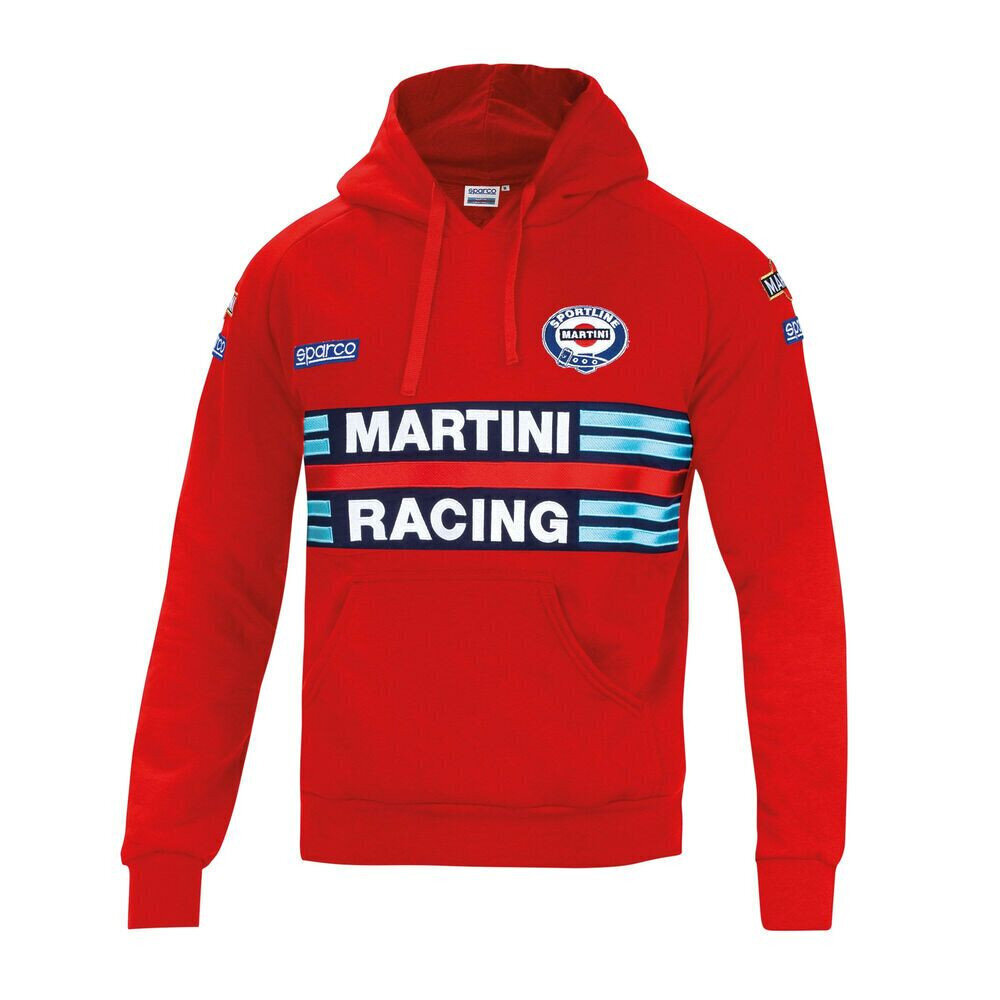 Vīriešu sporta krekls ar kapuci Sparco MARTINI RACING, sarkans S3721356 цена и информация | Vīriešu jakas | 220.lv