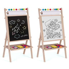 Divpusēja magnētiskā zīmēšanas tāfele ar piederumiem Rickokids cena un informācija | Attīstošās rotaļlietas | 220.lv