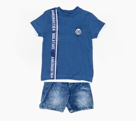 комплект из комбинезона, размер 68, синий цена и информация | Рубашки для мальчиков | 220.lv