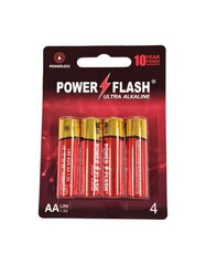 Baterijas POWER FLASH AA LR6 1.5V cena un informācija | Baterijas | 220.lv