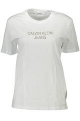 Женская футболка Calvin Klein, белая цена и информация | Женские футболки | 220.lv