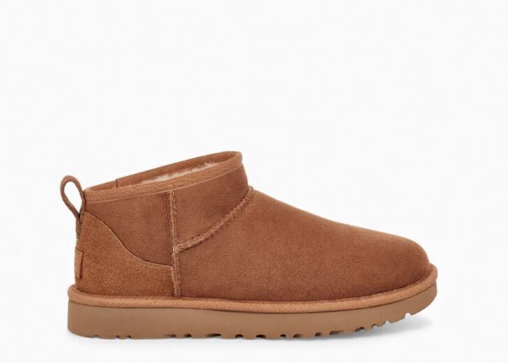 Sieviešu zābaki UGG W Classic Ultra Mini, brūni cena un informācija | Sieviešu zābaki, puszābaki | 220.lv