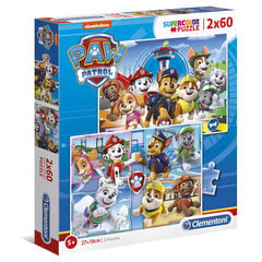 Пазл Clementoni Paw Patrol, 2x60 деталей цена и информация | Пазлы | 220.lv