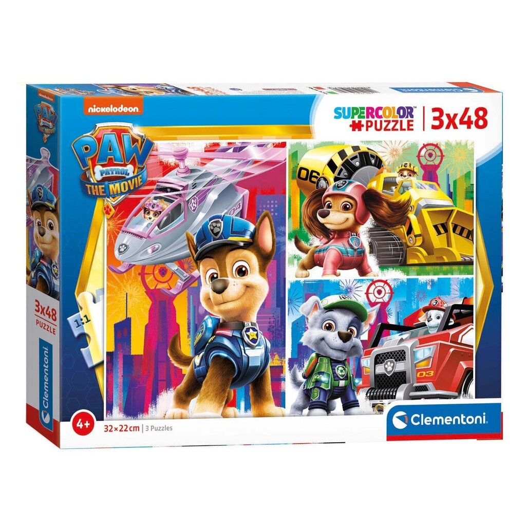 Puzle Clementoni Paw Patrol The Movie, 3x48 d. cena un informācija | Puzles, 3D puzles | 220.lv