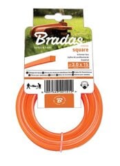 Леска для триммера Bradas TRIMMER Square, 2.7мм x 50м цена и информация | Запчасти для садовой техники | 220.lv