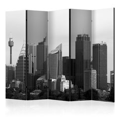 5-daļīgs aizslietnis - Skyscrapers in Sydney II [Room Dividers] cena un informācija | Aizslietņi | 220.lv