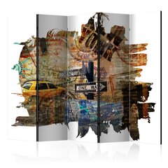 5-daļīgs aizslietnis - New York Collage II [Room Dividers] cena un informācija | Aizslietņi | 220.lv