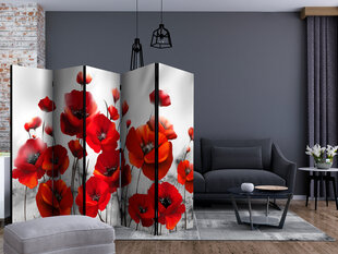 5-daļīgs aizslietnis - Poppies in the Moonlight II [Room Dividers] cena un informācija | Aizslietņi | 220.lv