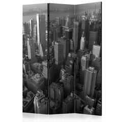 3-daļīgs aizslietnis - New York: skyscrapers (bird's eye view) [Room Dividers] cena un informācija | Aizslietņi | 220.lv