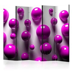 5-daļīgs aizslietnis - Purple Balls II [Room Dividers] cena un informācija | Aizslietņi | 220.lv